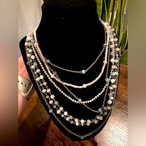 LOFT Beaded Crystal Necklace